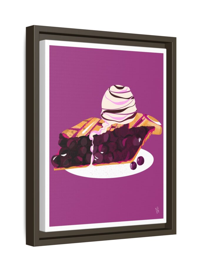 Blueberry Pie Canvas, Framed