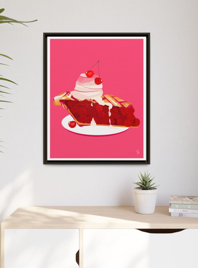 Cherry Pie Canvas, Framed
