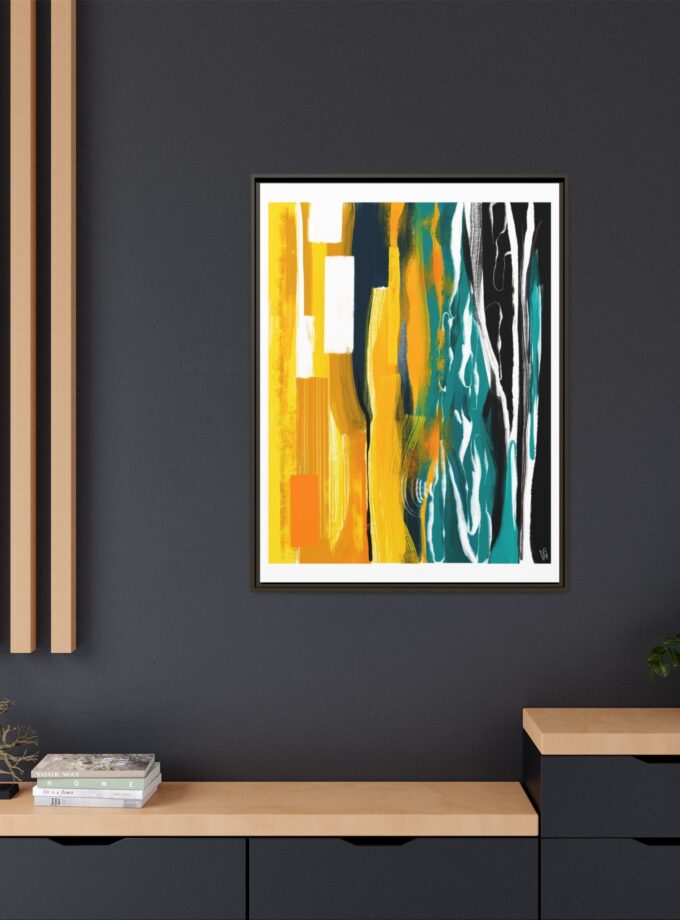 Midnight Swim Canvas, Framed