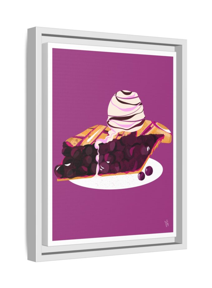 Blueberry Pie Canvas, Framed