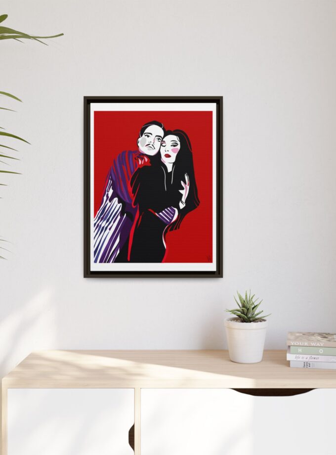 90' Bloody Halloween Canvas, Framed