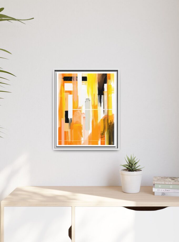 Liquid Gold Canvas, Framed