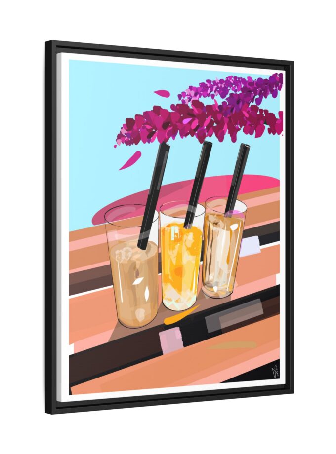 Under The Bugenvilija Canvas, Framed