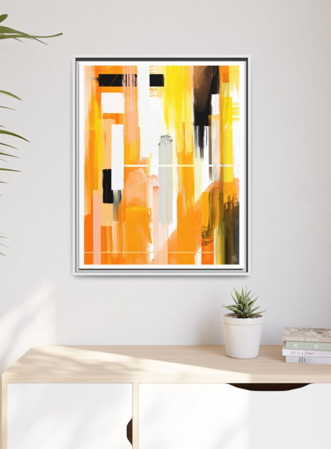Liquid Gold Canvas, Framed