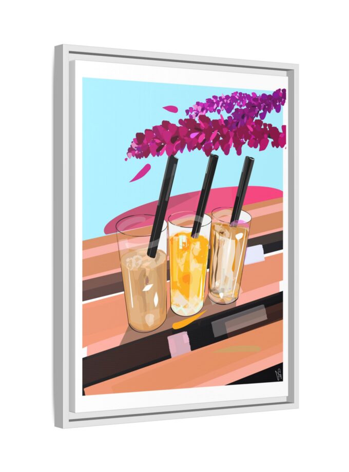 Under The Bugenvilija Canvas, Framed