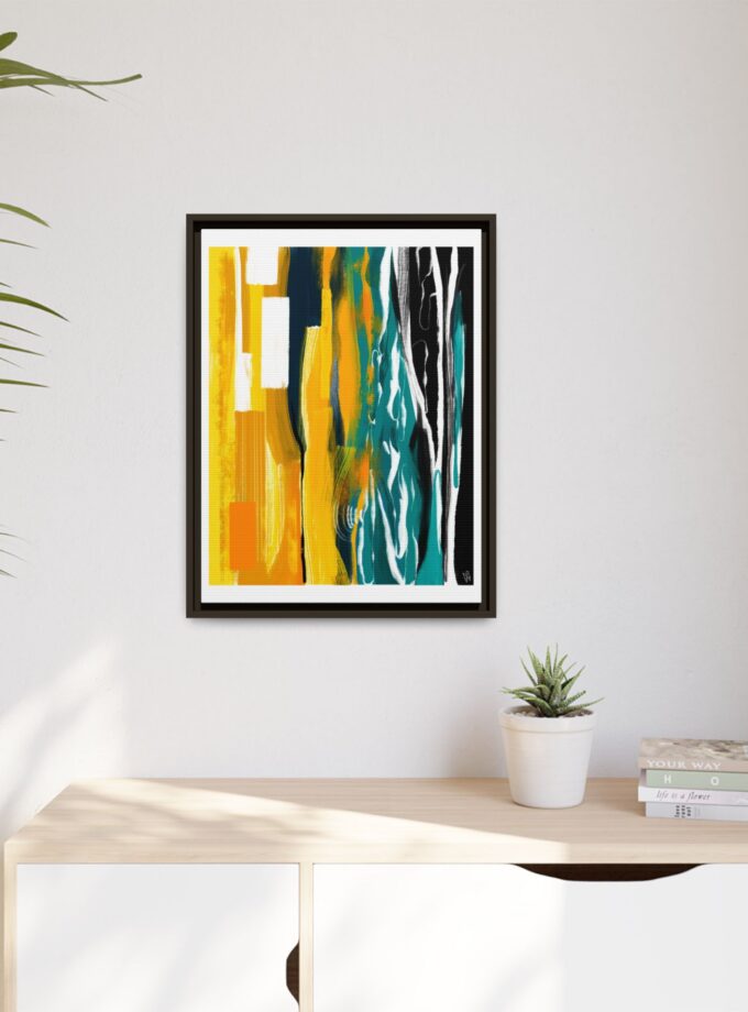 Midnight Swim Canvas, Framed