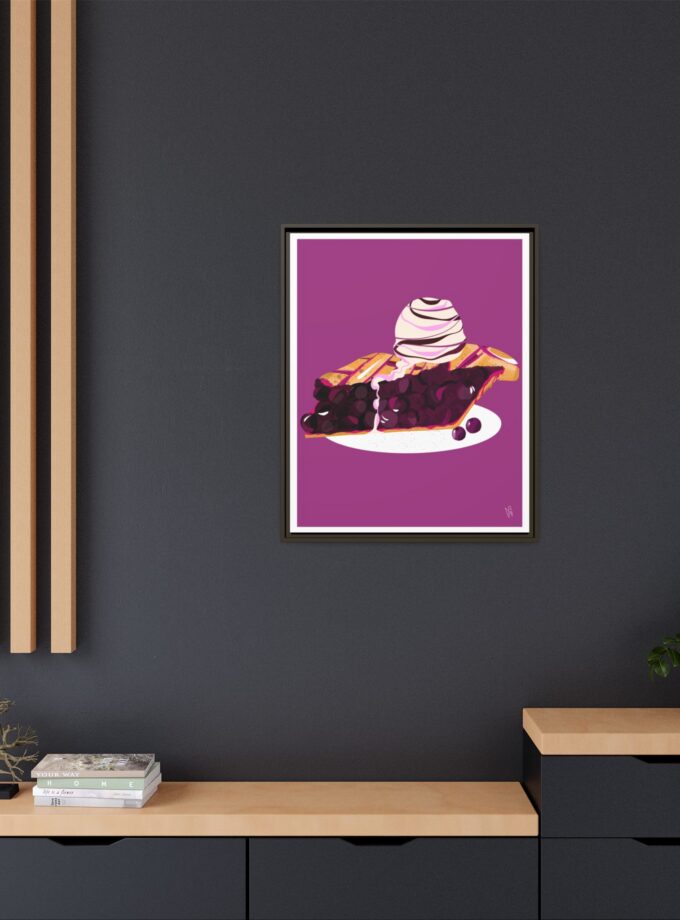 Blueberry Pie Canvas, Framed