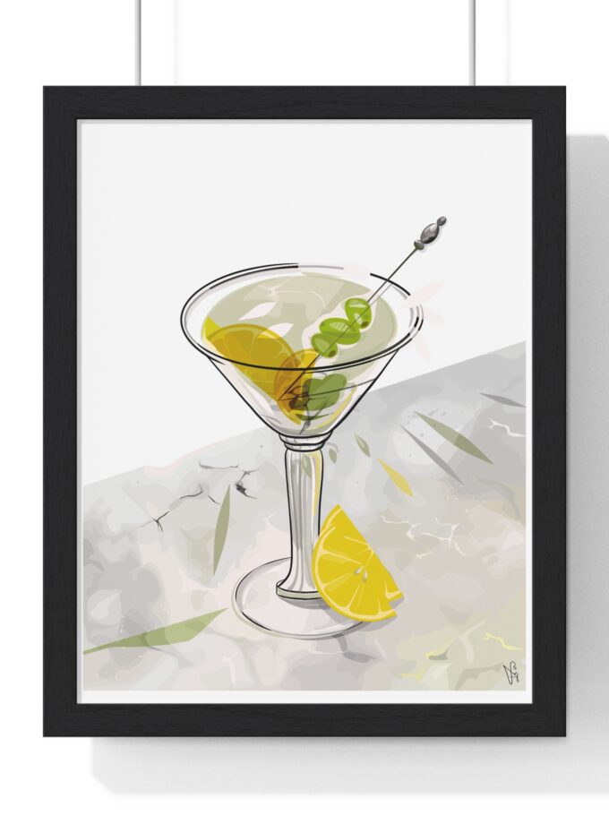 Dirty Martini Poster, Framed