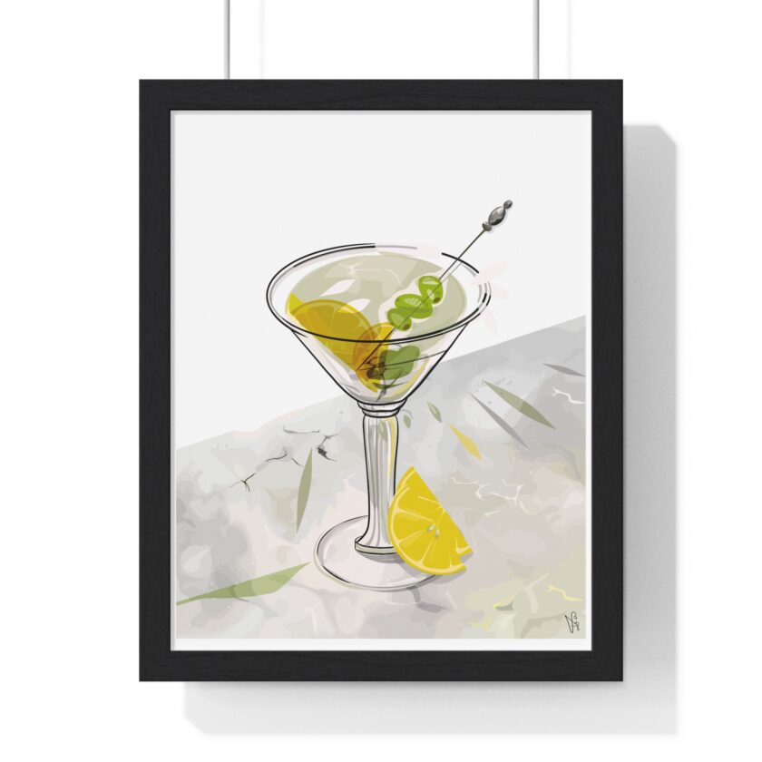 Dirty Martini Poster, Framed