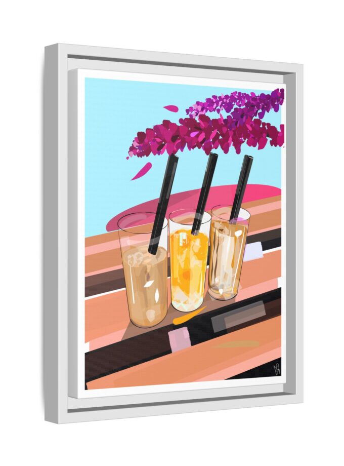 Under The Bugenvilija Canvas, Framed