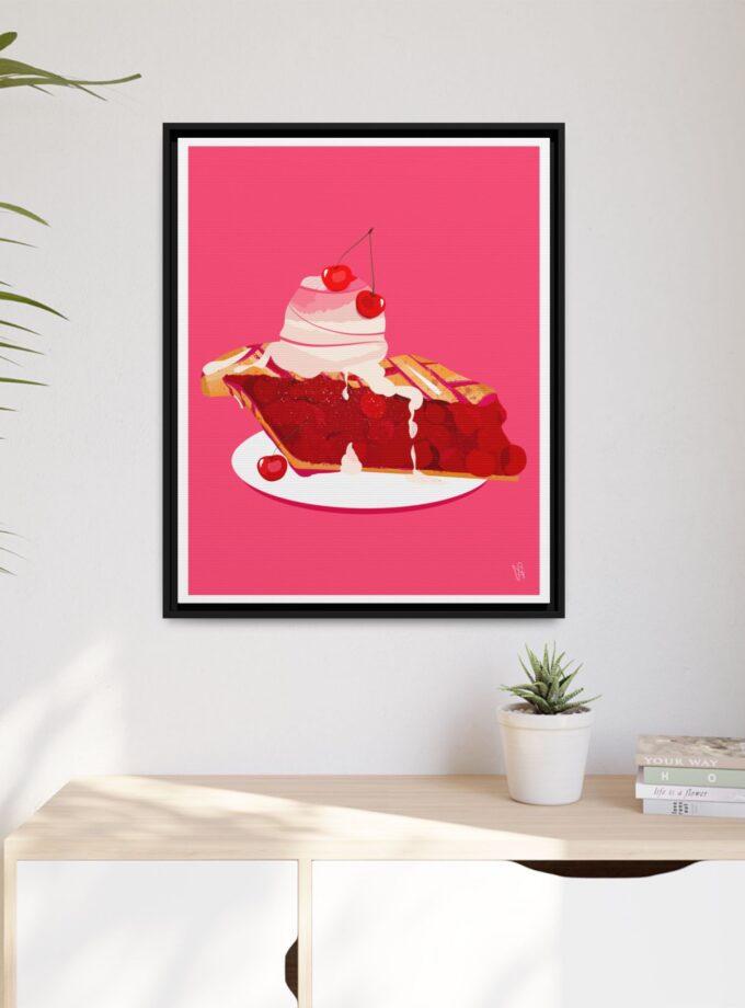 Cherry Pie Canvas, Framed