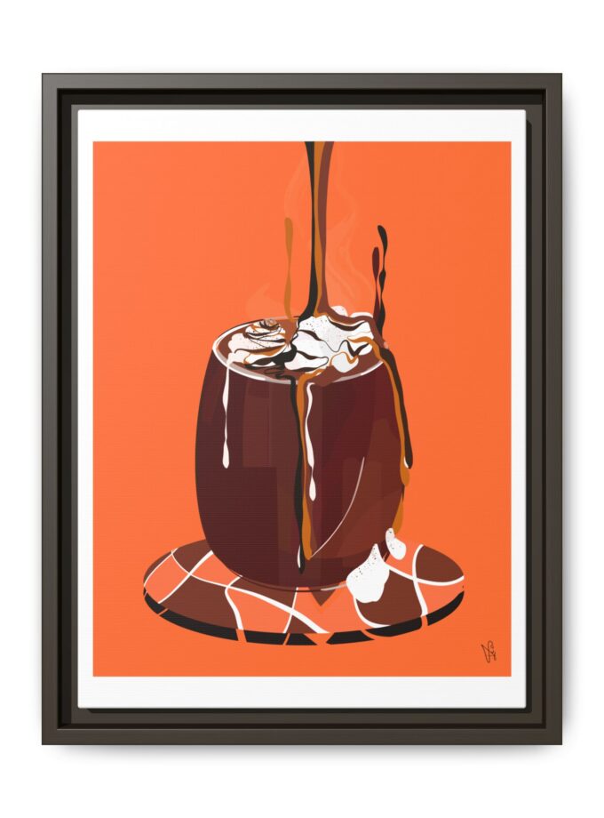 Hot Chocolate Canvas, Framed