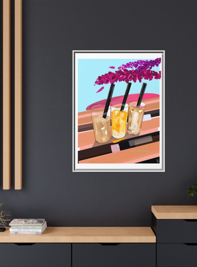 Under The Bugenvilija Canvas, Framed