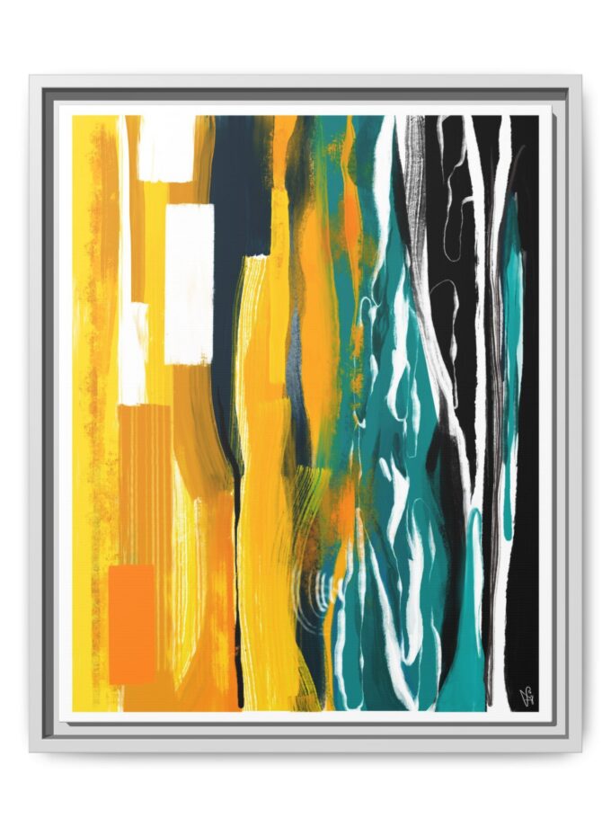 Midnight Swim Canvas, Framed