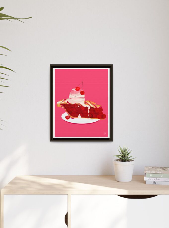 Cherry Pie Canvas, Framed