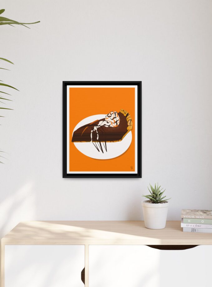 Chocolate Pie Canvas, Framed