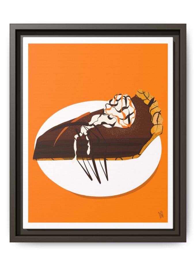 Chocolate Pie Canvas, Framed
