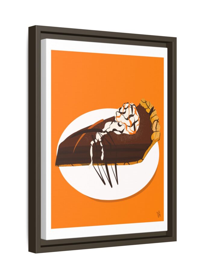 Chocolate Pie Canvas, Framed