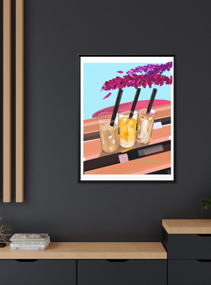 Under The Bugenvilija Canvas, Framed