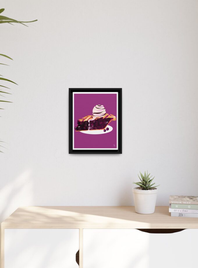 Blueberry Pie Canvas, Framed