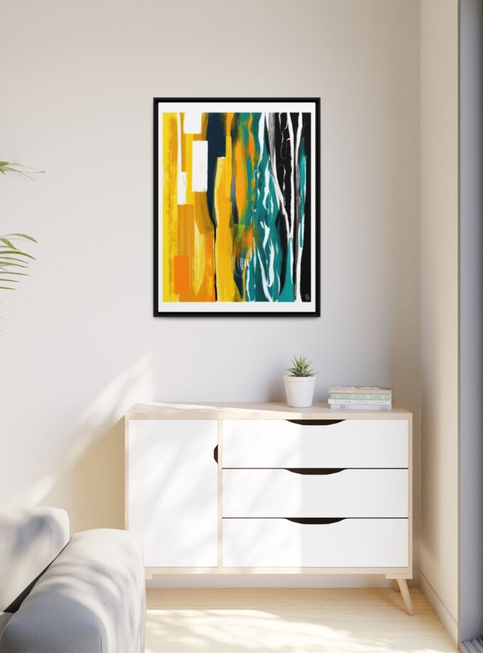 Midnight Swim Canvas, Framed