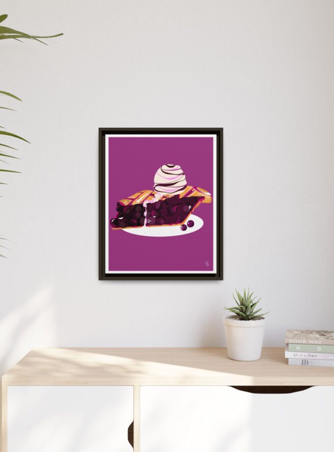 Blueberry Pie Canvas, Framed