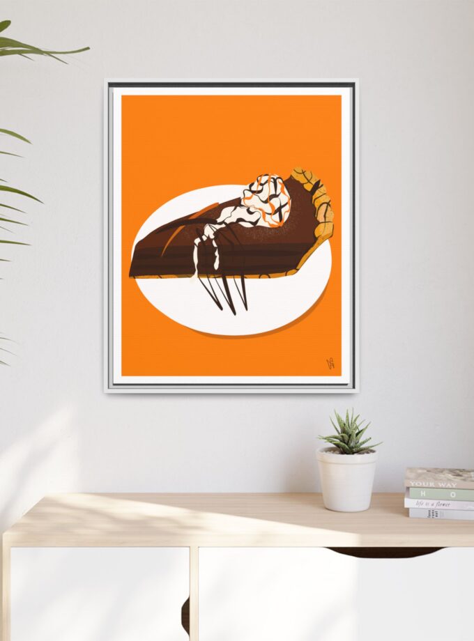 Chocolate Pie Canvas, Framed