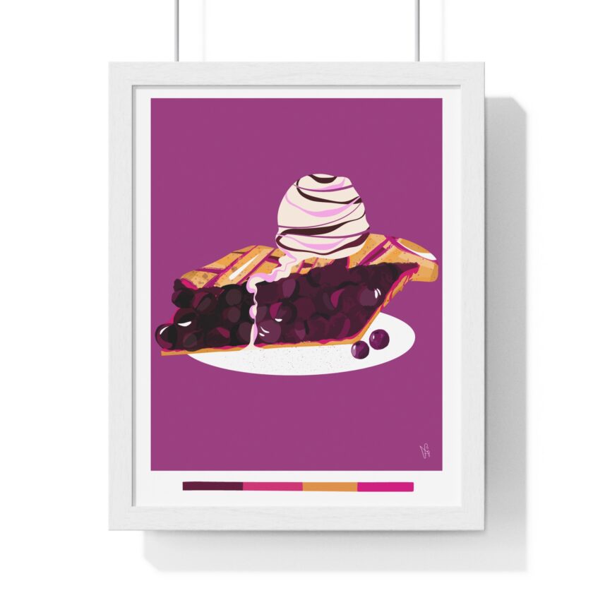 Blueberry Pie Poster, Framed - Image 4