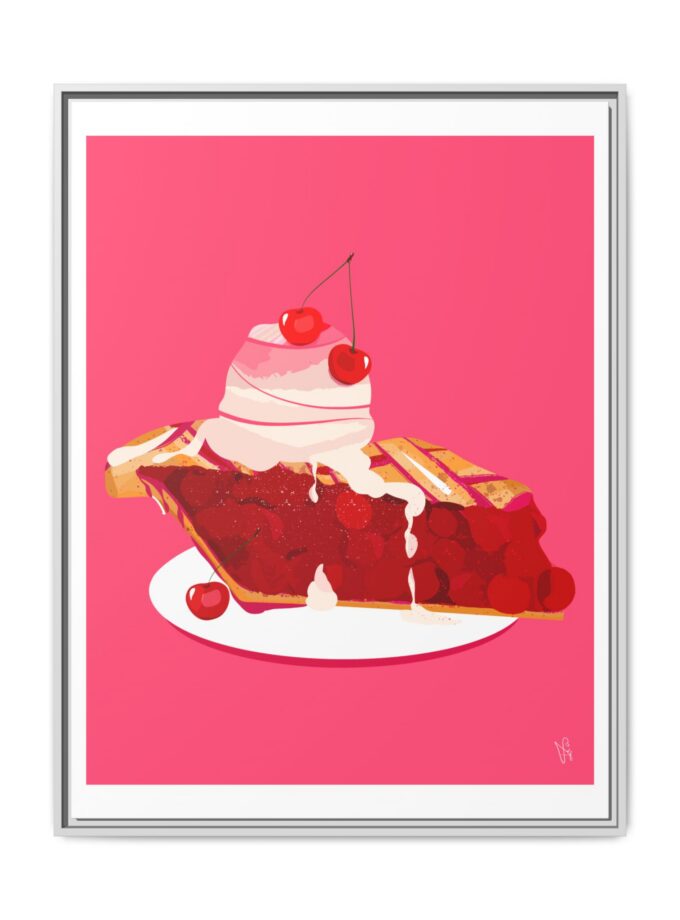 Cherry Pie Canvas, Framed