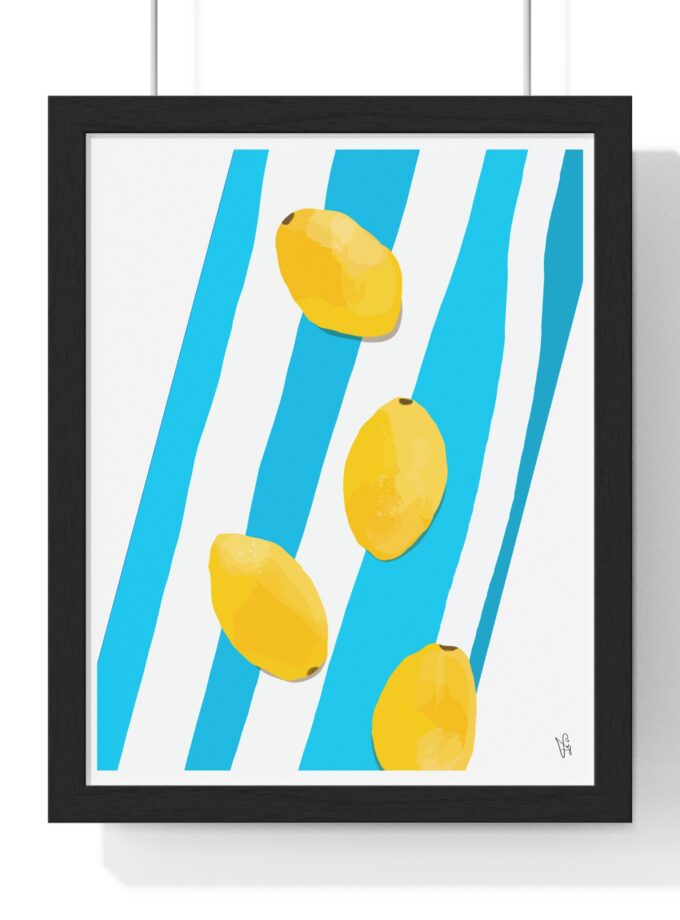 Lemon Water Poster, Framed