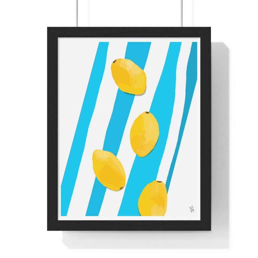 Lemon Water Poster, Framed