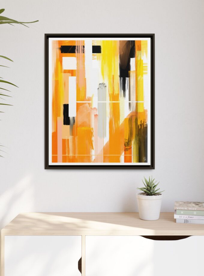 Liquid Gold Canvas, Framed