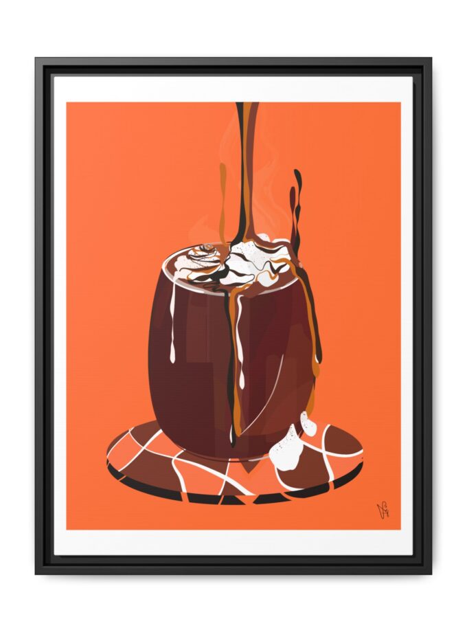 Hot Chocolate Canvas, Framed