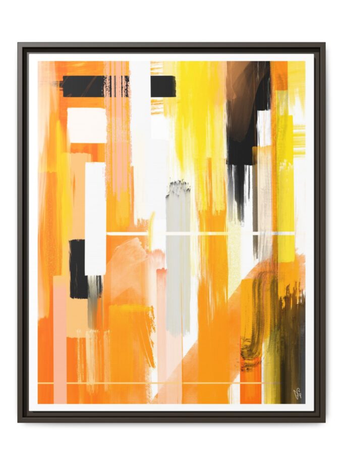 Liquid Gold Canvas, Framed