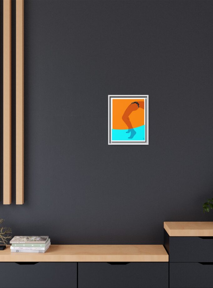 Pool Bridge Canvas, Framed