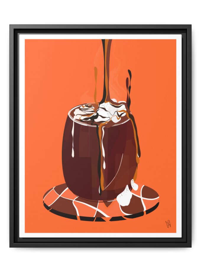Hot Chocolate Canvas, Framed