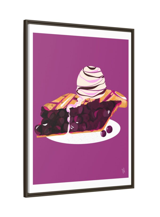 Blueberry Pie Canvas, Framed