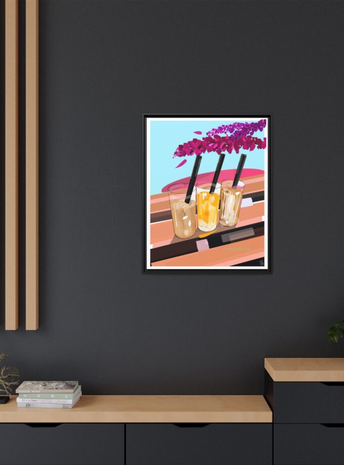 Under The Bugenvilija Canvas, Framed