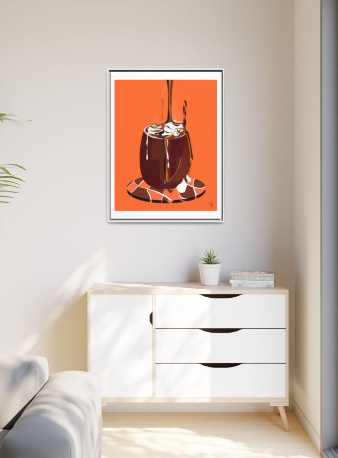 Hot Chocolate Canvas, Framed