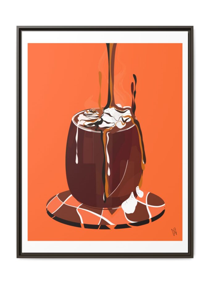 Hot Chocolate Canvas, Framed
