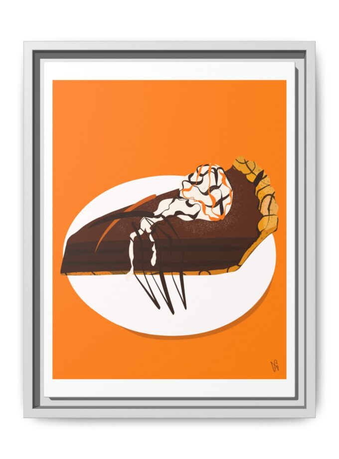 Chocolate Pie Canvas, Framed