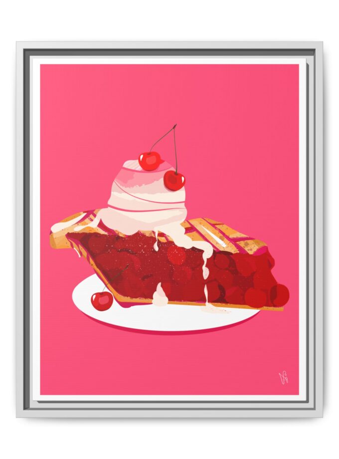 Cherry Pie Canvas, Framed
