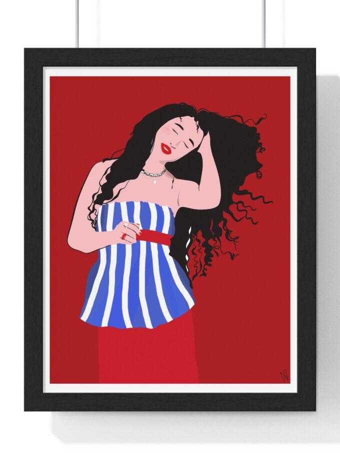 Salty Hair Poster, Framed