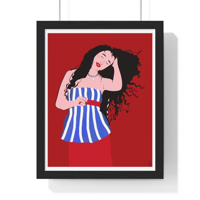 Salty Hair Poster, Framed