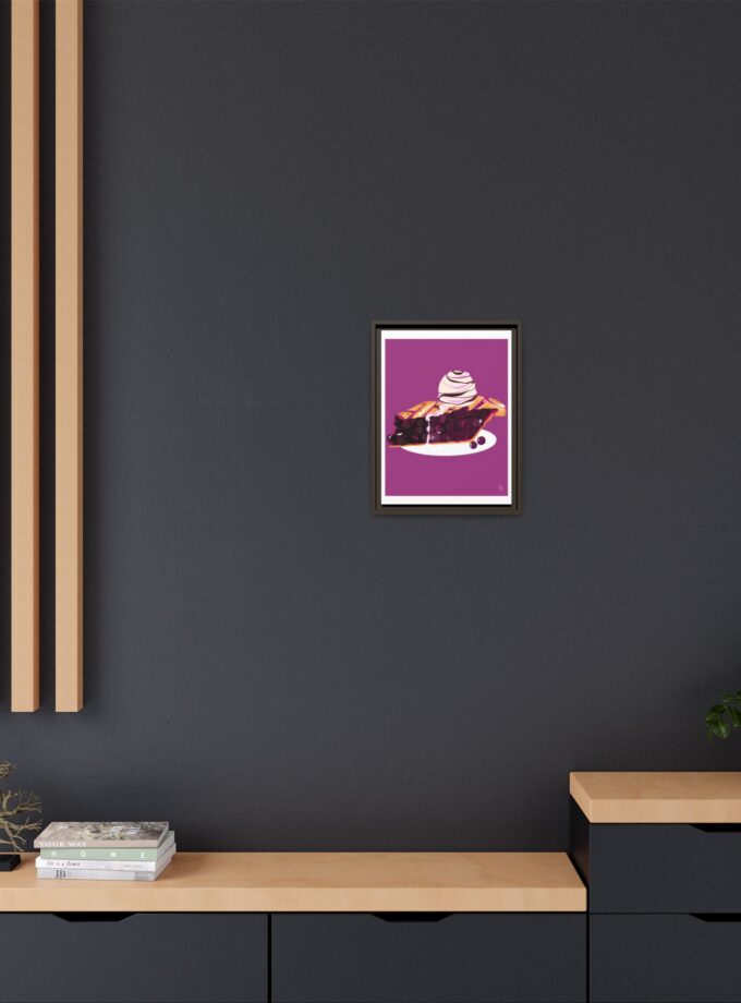 Blueberry Pie Canvas, Framed