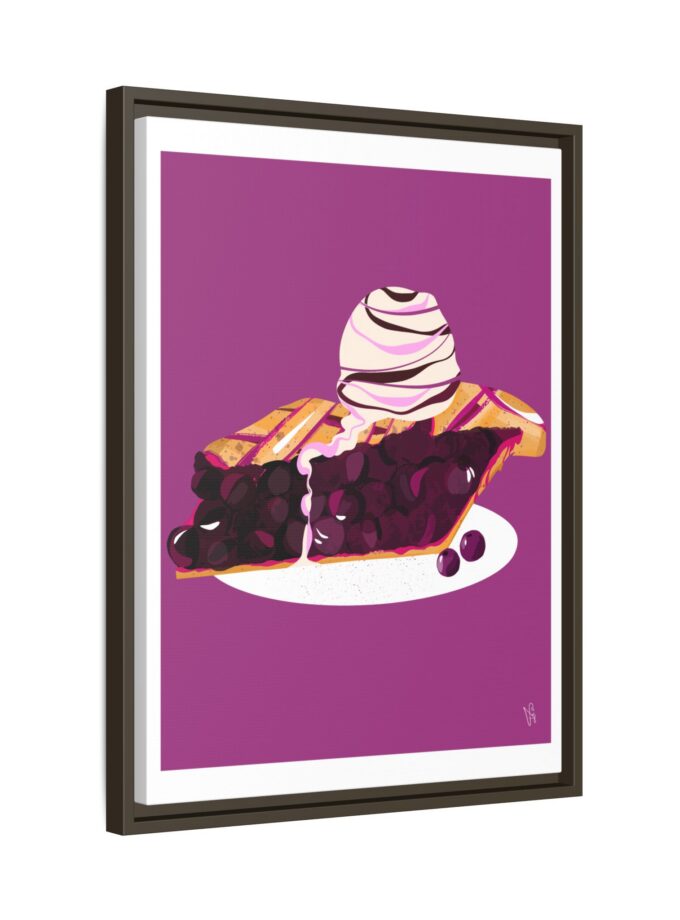 Blueberry Pie Canvas, Framed