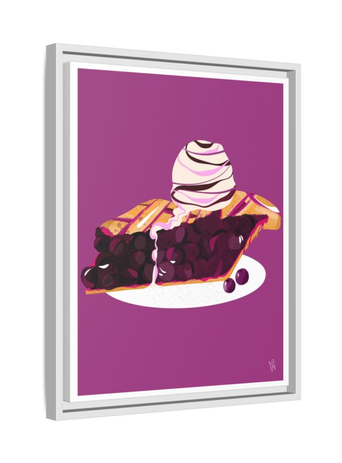 Blueberry Pie Canvas, Framed