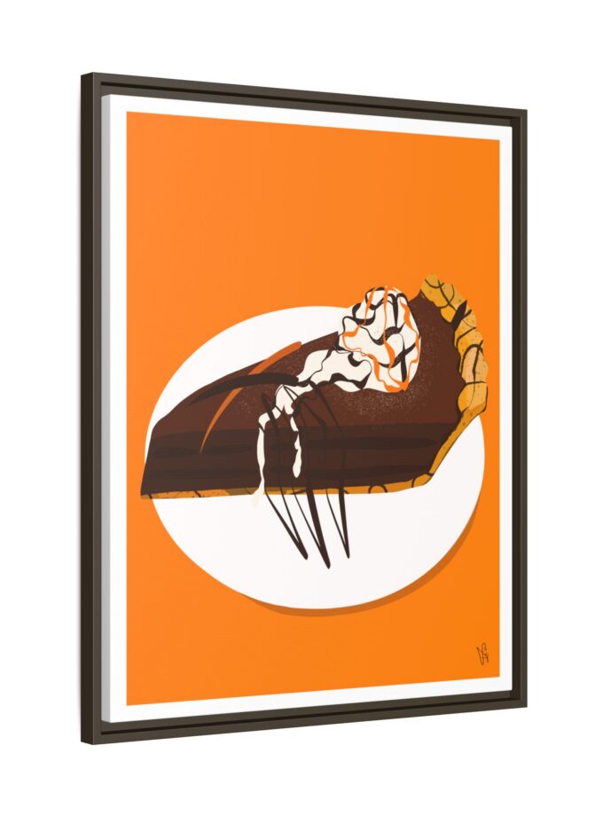 Chocolate Pie Canvas, Framed