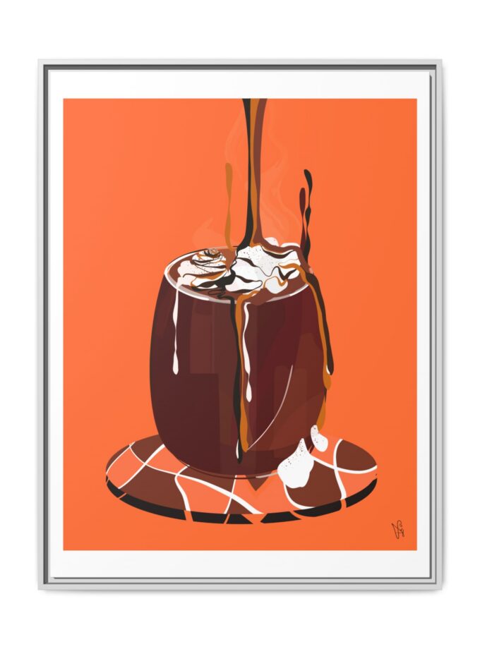 Hot Chocolate Canvas, Framed