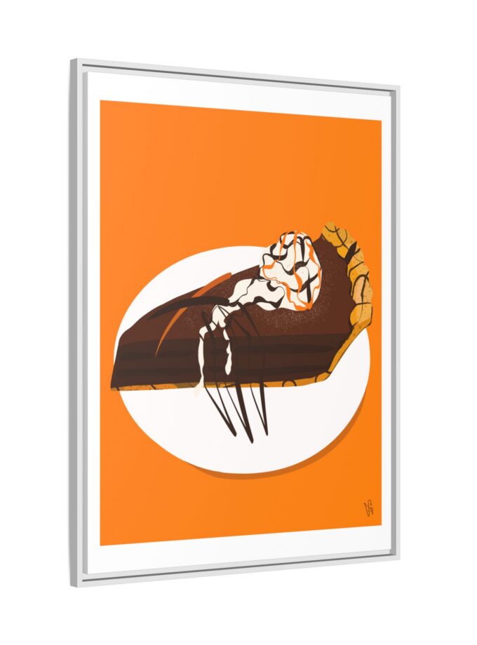 Chocolate Pie Canvas, Framed
